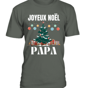 T-Shirt col rond Unisexe Joyeux noel PAPA