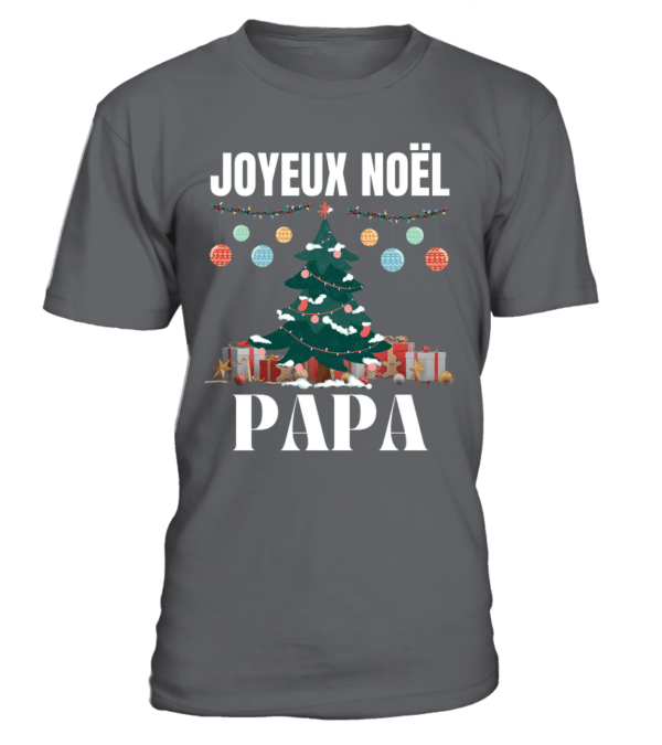 T-Shirt col rond Unisexe Joyeux noel PAPA – Image 3