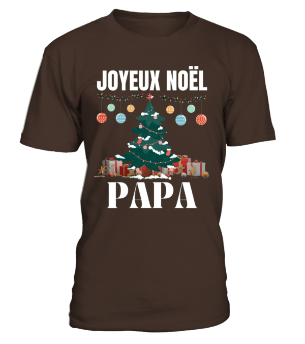 T-Shirt col rond Unisexe Joyeux noel PAPA – Image 7