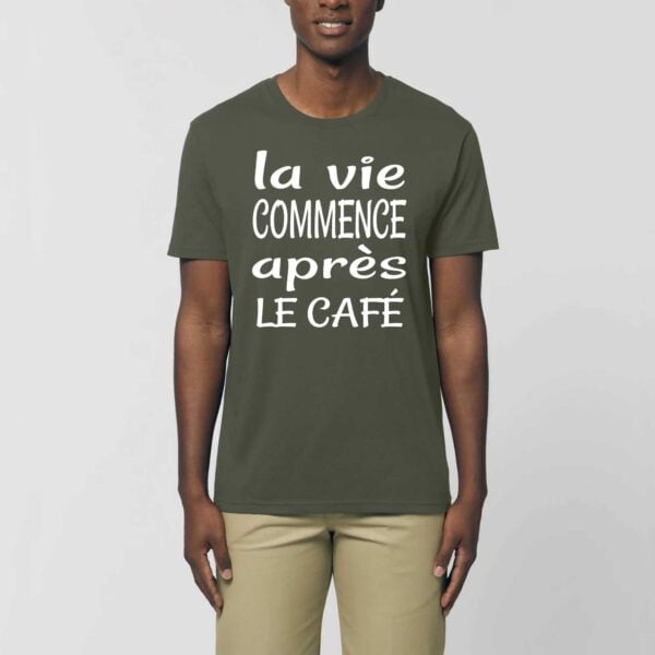 ROCKER - T-shirt Unisexe La vie commence après le café