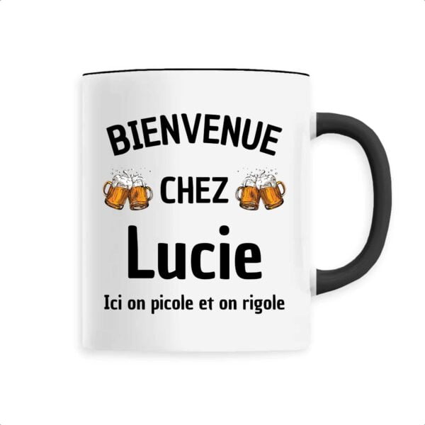 Mug céramique BIENVENUE XHES Lucie Ici on picole et on rigole