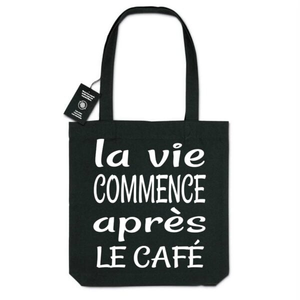 Totebag - BIO - 100% recyclé La vie commence après le café