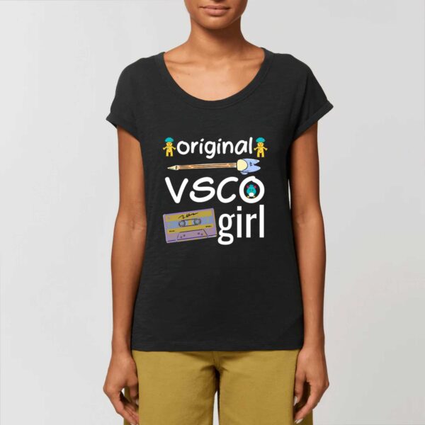 ROUNDER - T-shirt Slub Femme Original VSCO girl