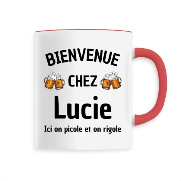 Mug céramique BIENVENUE XHES Lucie Ici on picole et on rigole