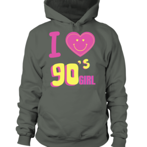 Sweat à capuche Unisexe I Love 90s Girl