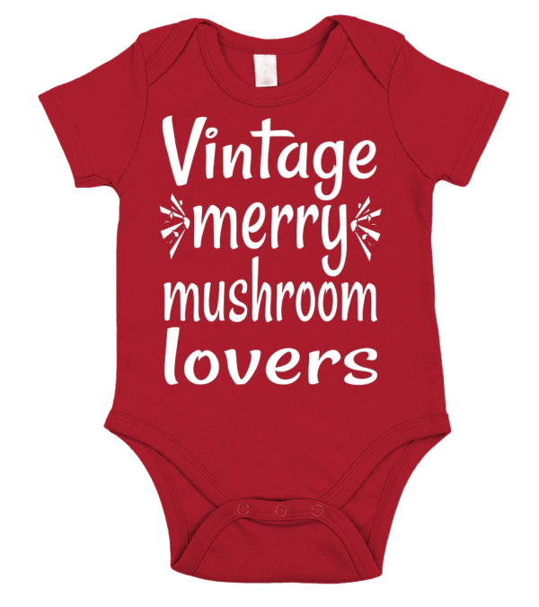 vintage merry mushroom lovers Body Bébé – Image 11