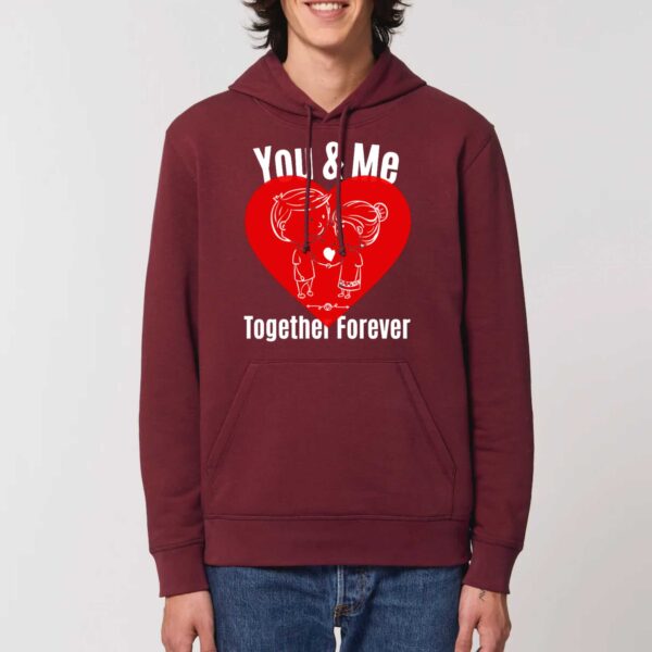 Sweat à capuche BIO Unisexe - DRUMMER You & Me Together Forever