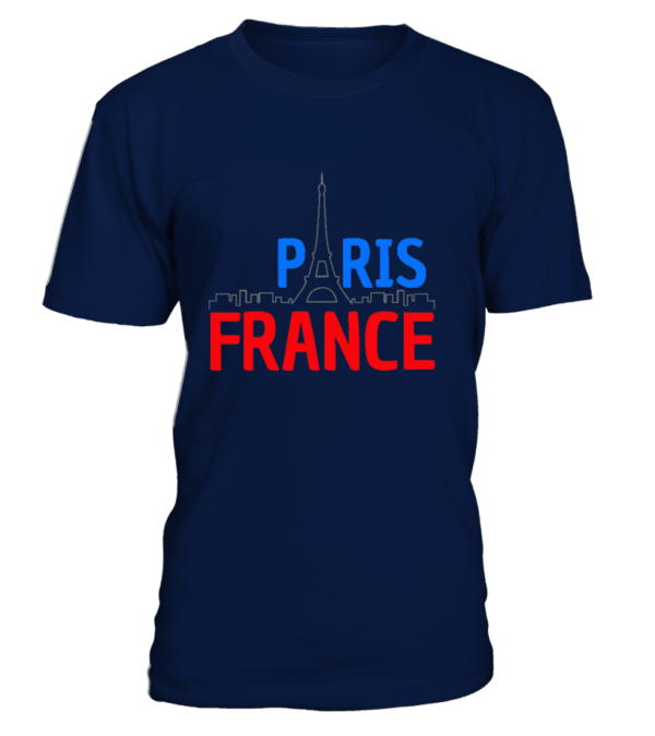 T-Shirt col rond Unisexe Paris France – Image 19