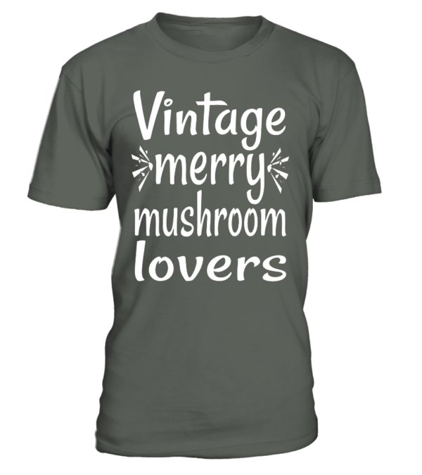T-Shirt col rond Unisexe : Vintage merry mushroom lovers
