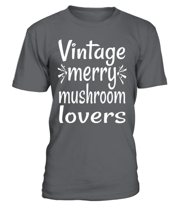 T-Shirt col rond Unisexe : Vintage merry mushroom lovers – Image 3