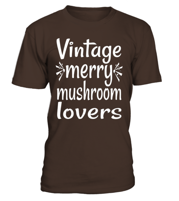 T-Shirt col rond Unisexe : Vintage merry mushroom lovers – Image 9
