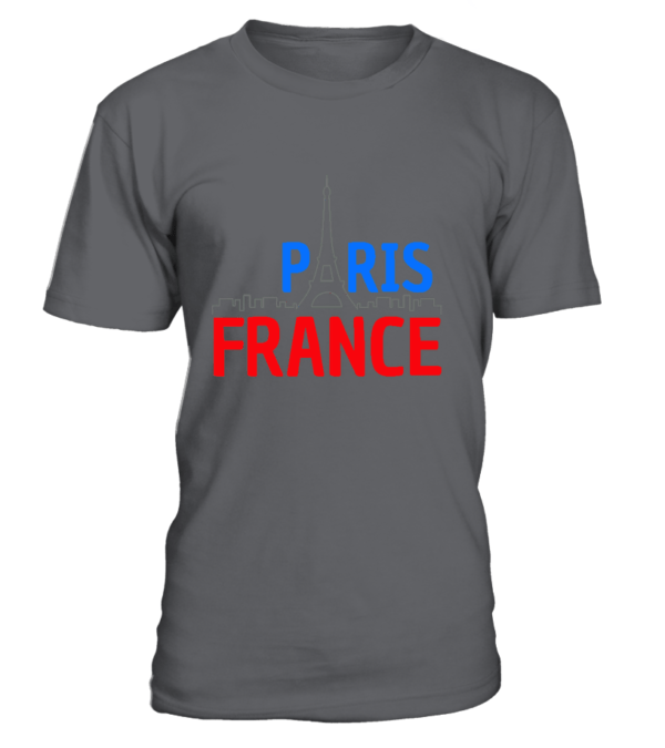 T-Shirt col rond Unisexe Paris France – Image 3