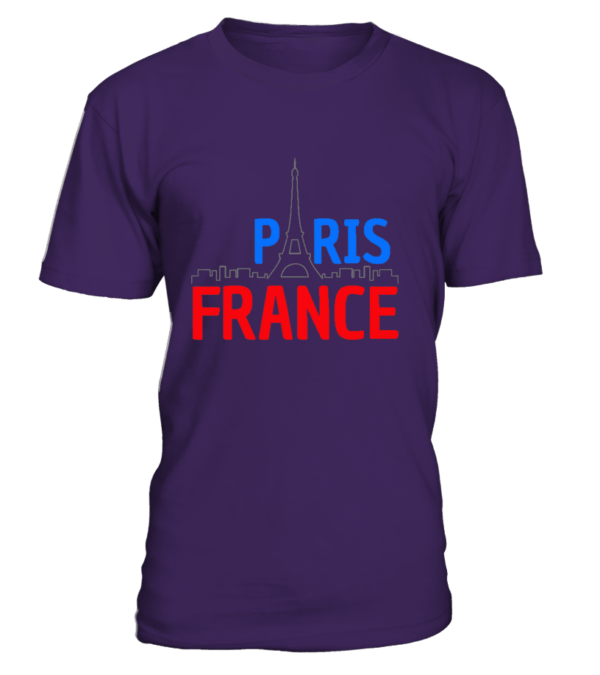 T-Shirt col rond Unisexe Paris France – Image 5