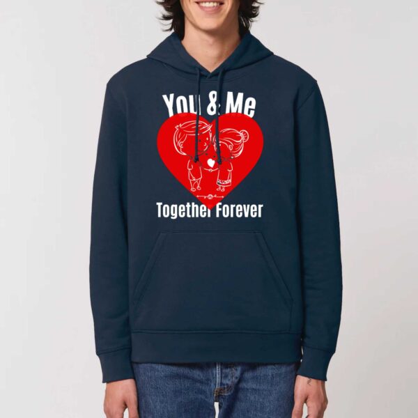 Sweat à capuche BIO Unisexe - DRUMMER You & Me Together Forever