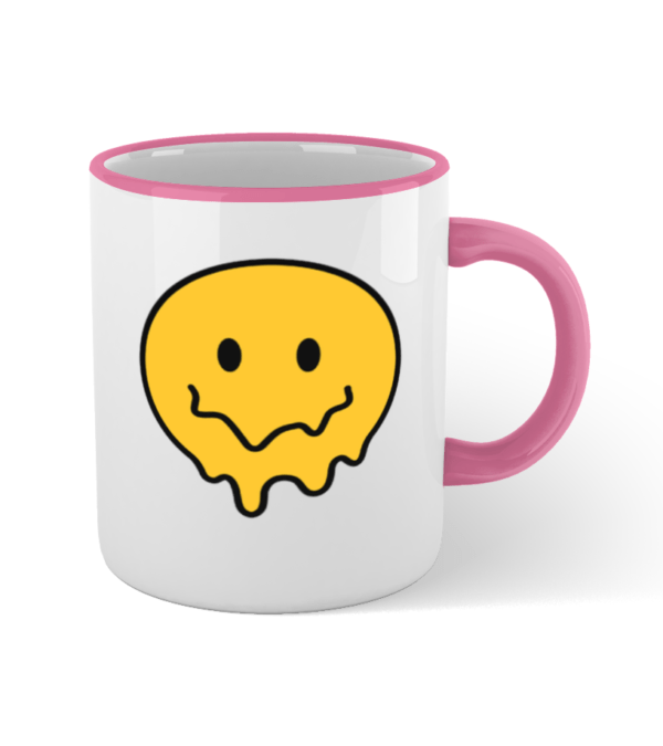 Colored Rim and Handle Mug psychedelic colors – Image 2