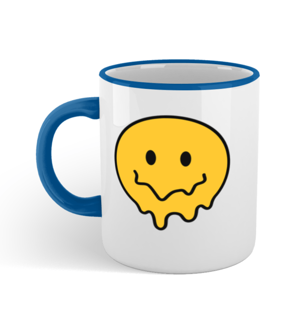 Colored Rim and Handle Mug psychedelic colors – Image 5