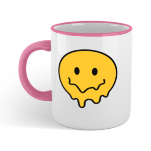 Colored Rim and Handle Mug psychedelic colors