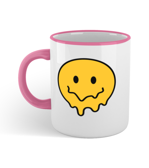 Colored Rim and Handle Mug psychedelic colors