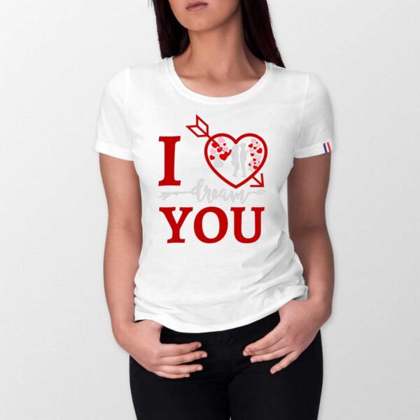 T-shirt Femme Made in France 100% Coton BIO I LOVE YOU