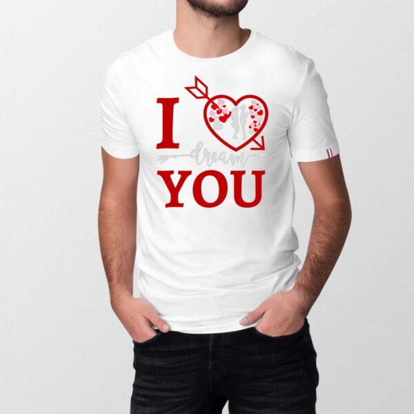 T-shirt Homme Made in France 100% Coton BIO I LOVE YOU