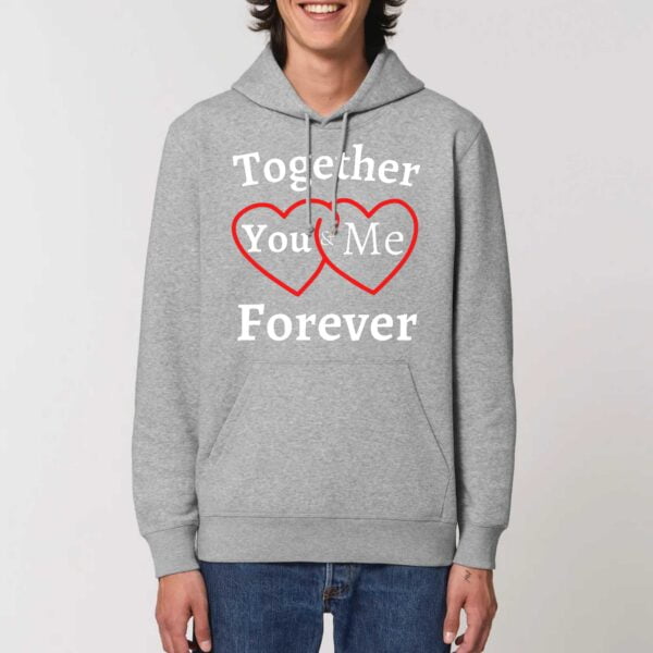 Sweat à capuche BIO Unisexe - DRUMMER Together You & Me Forever