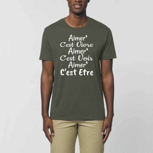 ROCKER - T-shirt Unisexe Aimer, c’est vivre Aimer, c'est voir Aimer, c'est etre