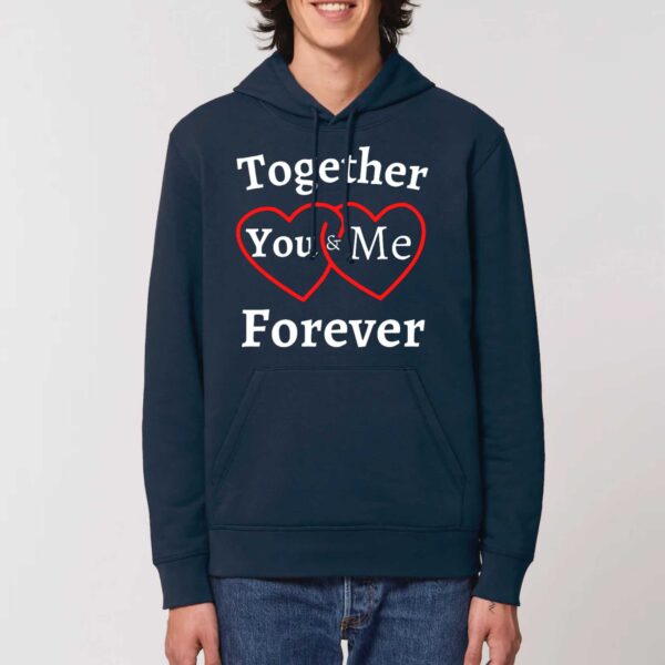Sweat à capuche BIO Unisexe - DRUMMER Together You & Me Forever