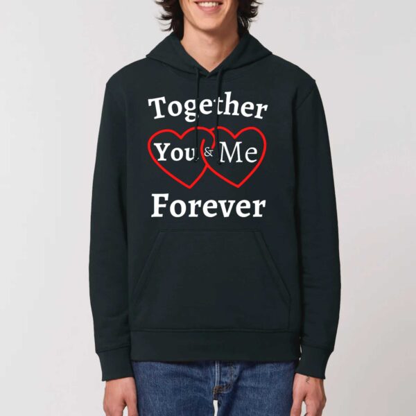 Sweat à capuche BIO Unisexe - DRUMMER Together You & Me Forever