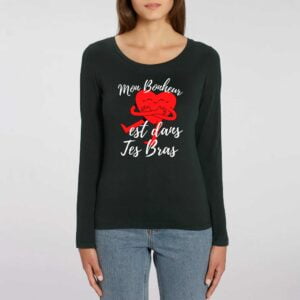 SINGER - T-shirt Femme manches longues Mon bonheur est dans tes bras