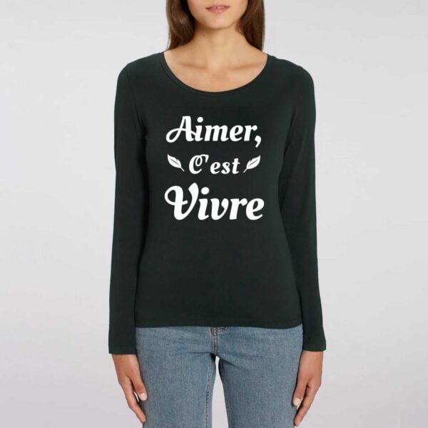 SINGER - T-shirt Femme manches longues Aimer, c'est vivre