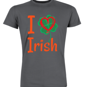 T-Shirt col rond Bio Unisex I love Irish