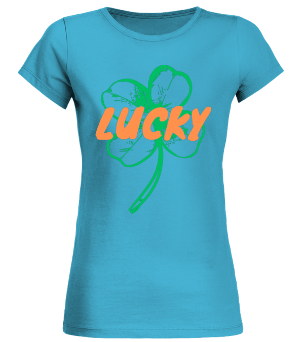 T-shirt col rond bio femme lucky – Image 3