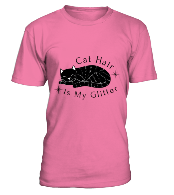 T-Shirt col rond Unisexe Cat Hair is My Glitter – Image 9