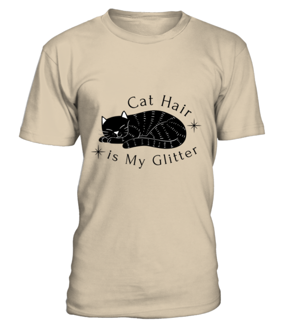 T-Shirt col rond Unisexe Cat Hair is My Glitter – Image 11