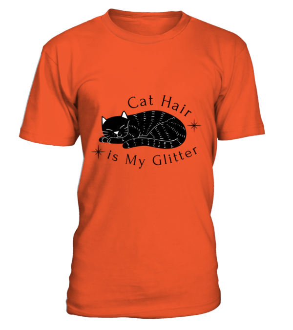 T-Shirt col rond Unisexe Cat Hair is My Glitter – Image 13