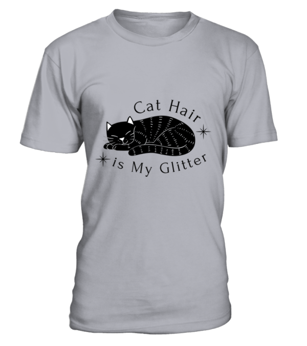 T-Shirt col rond Unisexe Cat Hair is My Glitter – Image 15
