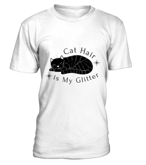 T-Shirt col rond Unisexe Cat Hair is My Glitter – Image 23