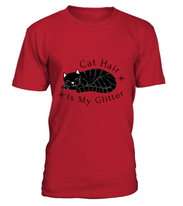 T-Shirt col rond Unisexe Cat Hair is My Glitter – Image 25