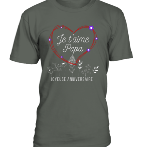 T-Shirt col rond Unisexe Je t'aime papa