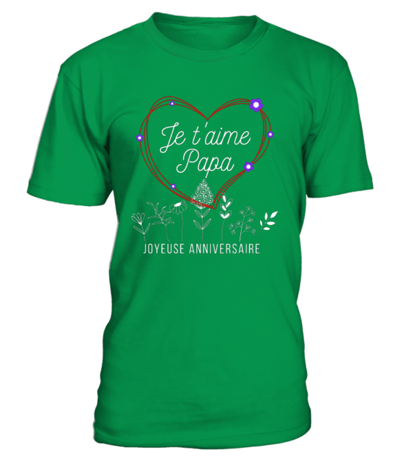 T-Shirt col rond Unisexe Je t'aime papa – Image 11