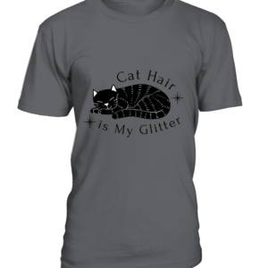 T-Shirt col rond Unisexe Cat Hair is My Glitter