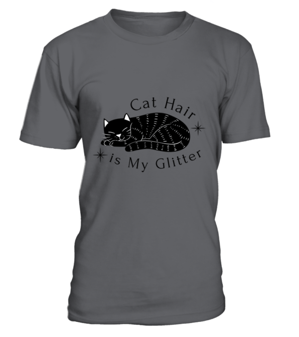 T-Shirt col rond Unisexe Cat Hair is My Glitter