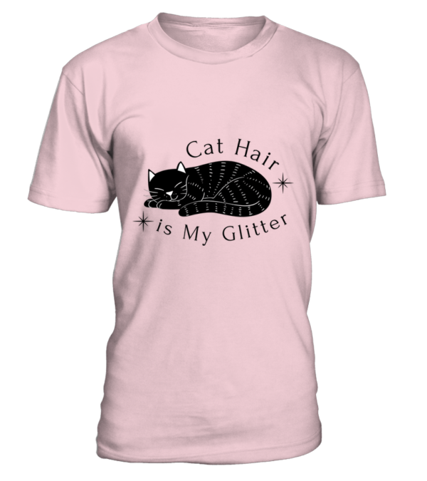 T-Shirt col rond Unisexe Cat Hair is My Glitter – Image 3