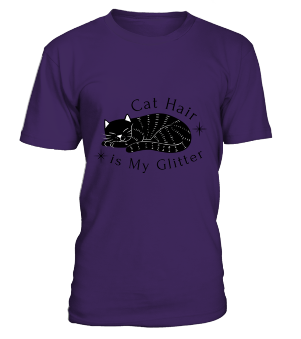 T-Shirt col rond Unisexe Cat Hair is My Glitter – Image 5