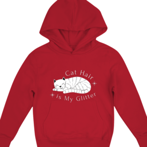 Sweat à Capuche Enfant Cat hair is my glitter