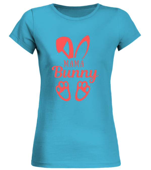 T-Shirt Col Rond Bio Femme Mama Bunny – Image 3