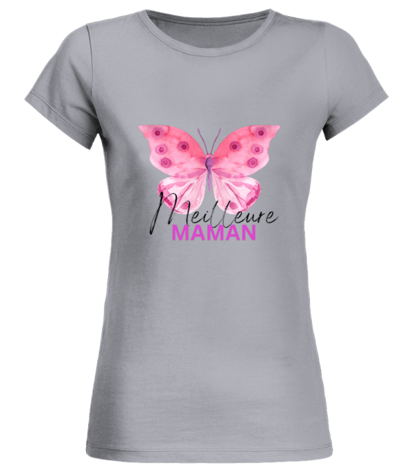 T-Shirt Col Rond Bio Femme Meilleure Maman – Image 3