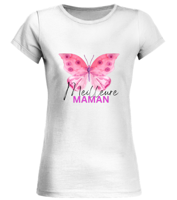 T-Shirt Col Rond Bio Femme Meilleure Maman – Image 7