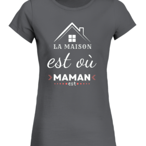 T-Shirt Col Rond Bio Femme la maison est