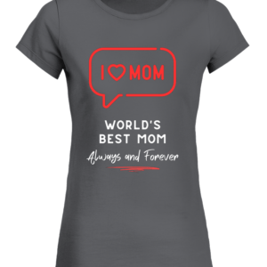 T-Shirt Col Rond Bio Femme I love mom